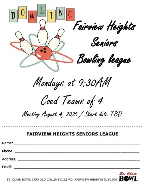 Fall 2025 Monday Fairview Senior Morning League