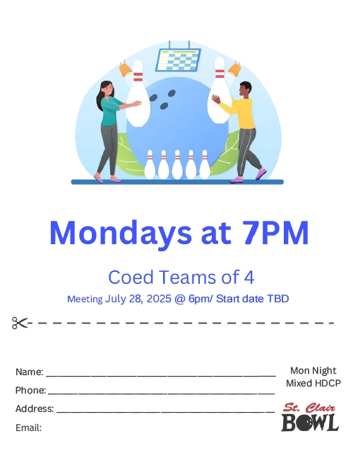 Fall 2025 Monday Night Mixed Hdcp League