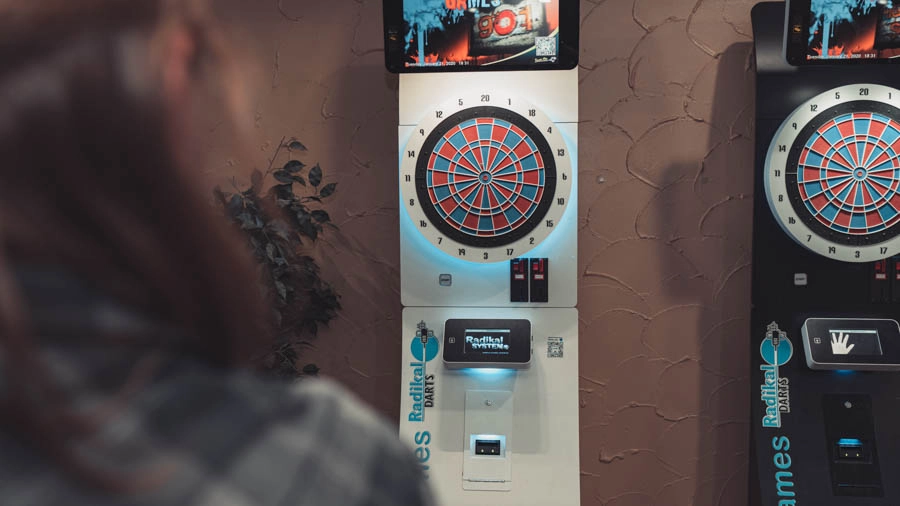 Electronic dart machines available for play at St. Clair Bowl